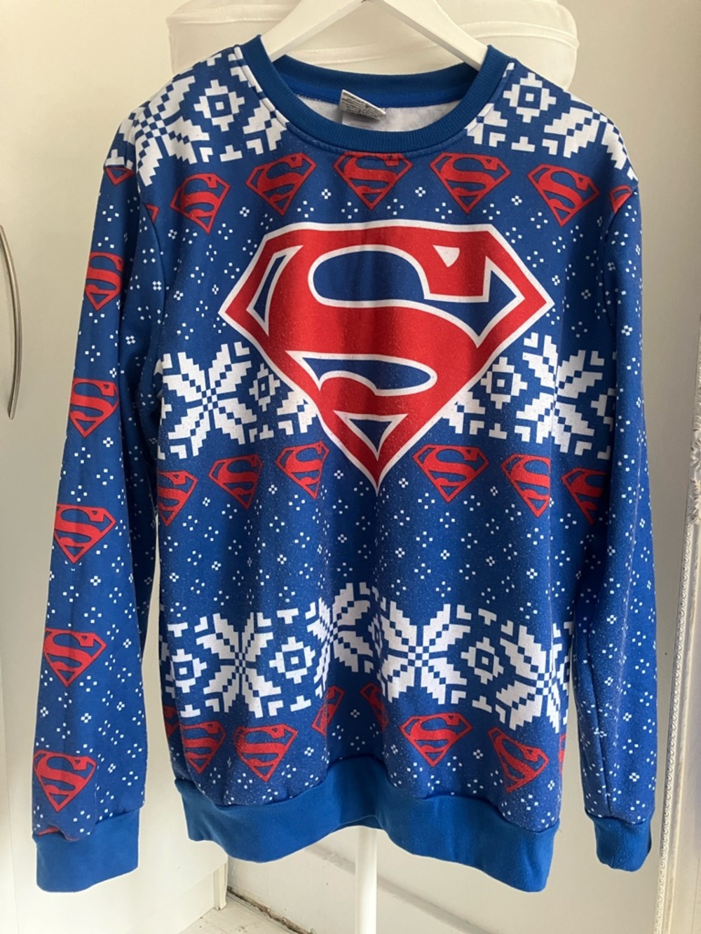 DC Comics Blue & Red Superman Crewneck Sweater